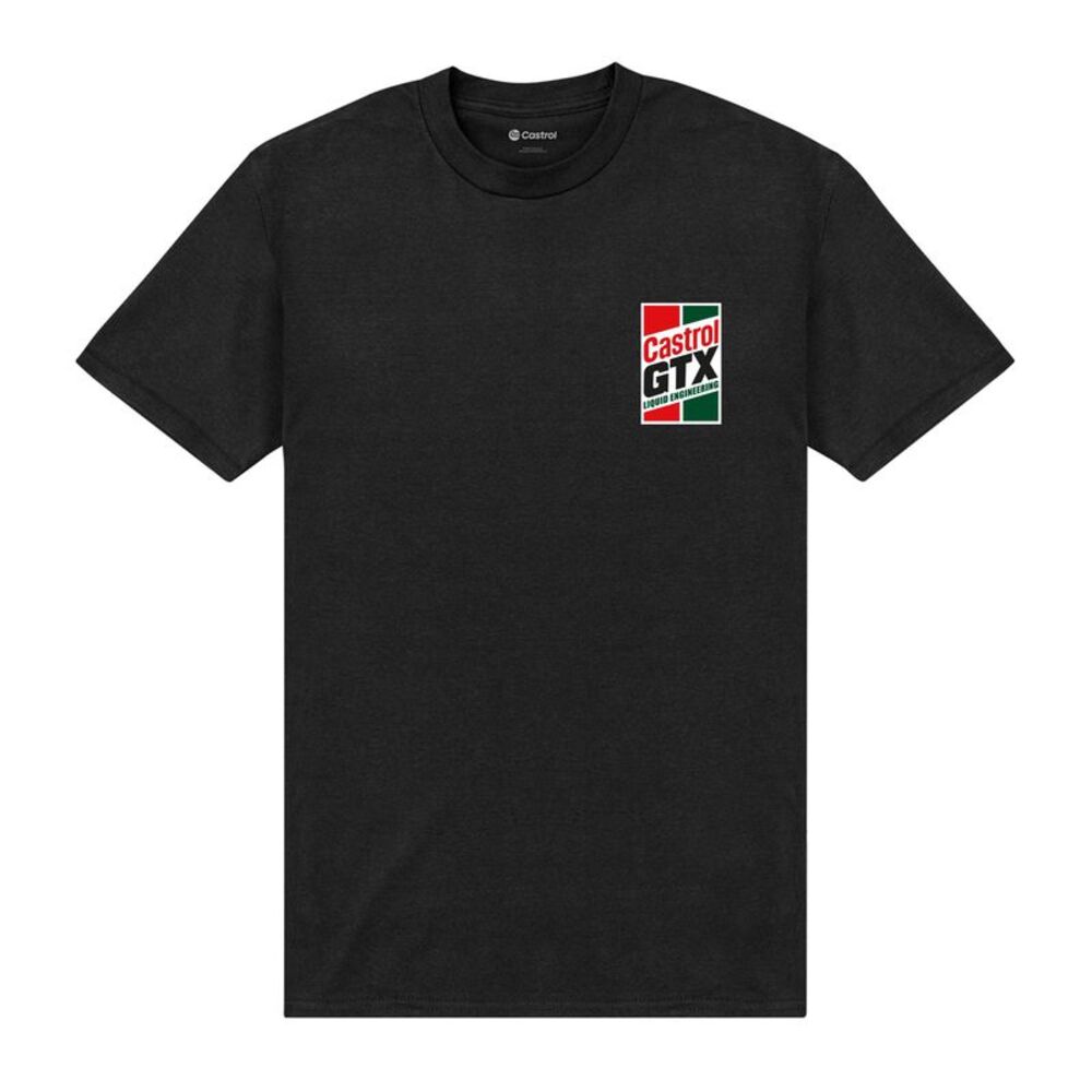 Castrol Unisex Adult GTX Pocket Print T-Shirt / Black